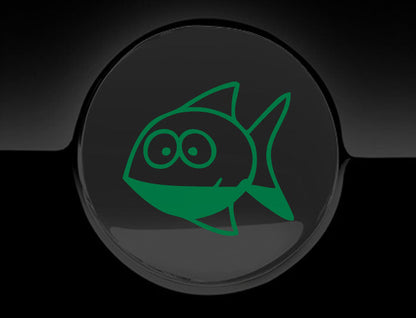 Funny Cartoon Fish Fuel Cap Cover Car Sticker