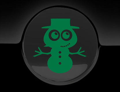 Adorable Snowman Fuel Cap Car Sticker