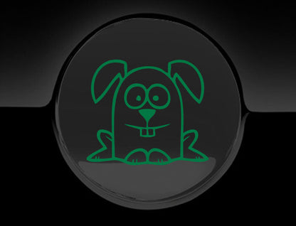 Funny Cartoon Rabbit Fuel Cap Cover Car Sticker