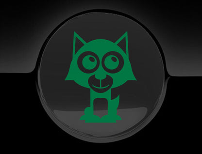 Adorable Wolf Fuel Cap Car Sticker