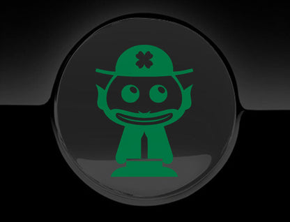 Adorable Leprechaun Fuel Cap Car Sticker