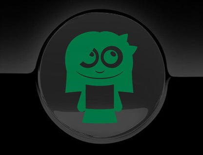 Adorable Girl Fuel Cap Car Sticker