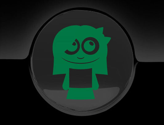 Adorable Girl Fuel Cap Car Sticker