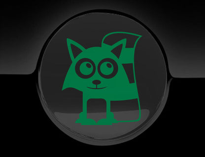 Adorable Raccoon Fuel Cap Car Sticker