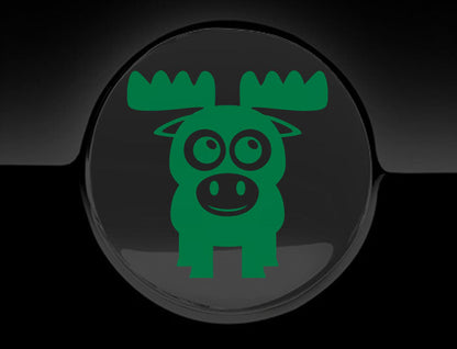 Adorable Moose Fuel Cap Car Sticker
