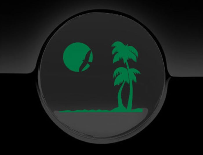 Paradise Beach Fuel Cap Cover Car Sticker