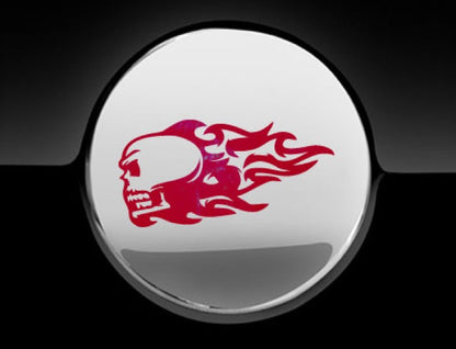Flaming Skull Fuel Cap Cover Car Sticker