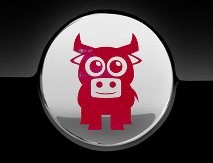 Adorable Bull Fuel Cap Car Sticker