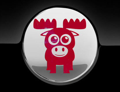 Adorable Moose Fuel Cap Car Sticker
