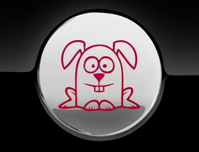 Funny Cartoon Rabbit Fuel Cap Cover Car Sticker