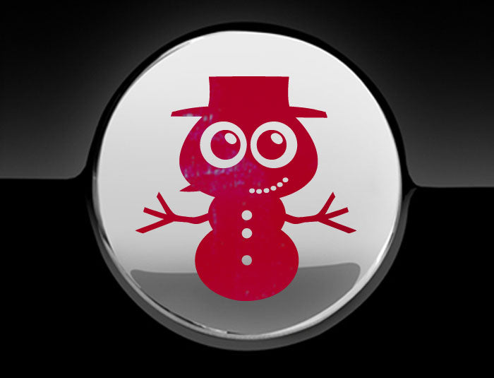 Adorable Snowman Fuel Cap Car Sticker