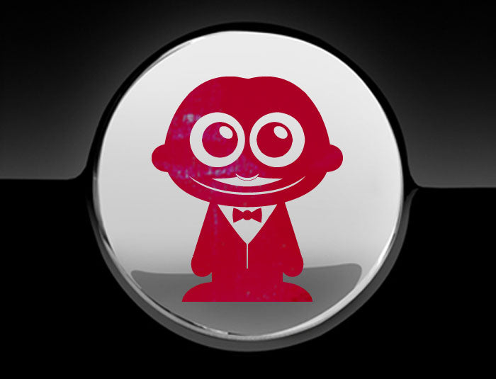 Adorable Waiter Fuel Cap Car Sticker