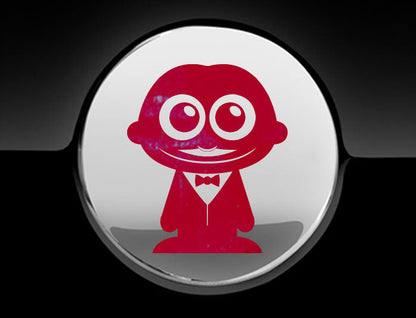 Adorable Waiter Fuel Cap Car Sticker