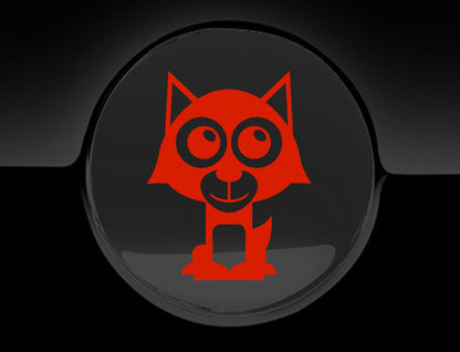 Adorable Wolf Fuel Cap Car Sticker