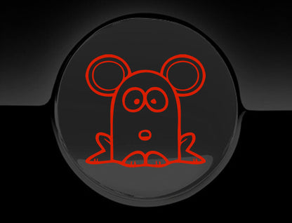 Funny Cartoon MouseFuel Cap Cover Car Sticker