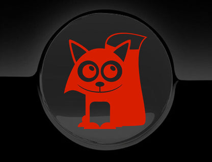 Adorable Fox Fuel Cap Car Sticker
