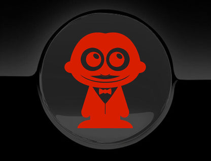 Adorable Waiter Fuel Cap Car Sticker