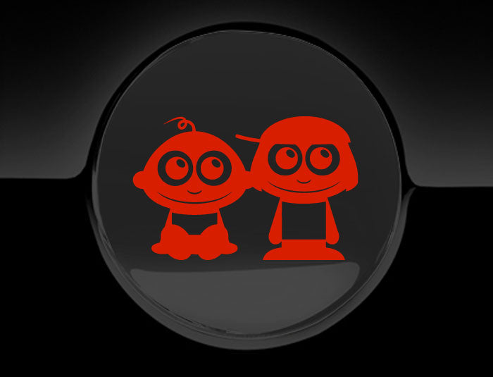 Adorable Children Fuel Cap Car Sticker