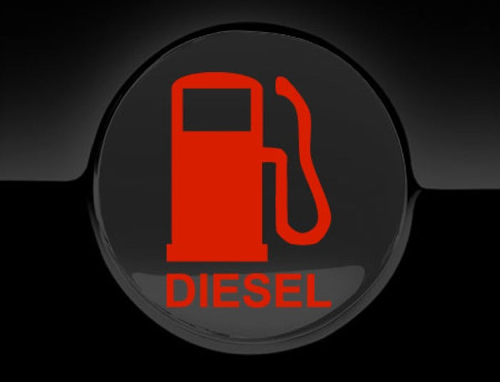 Diesel  Fuel Only Fuel Cap Cover Car Sticker