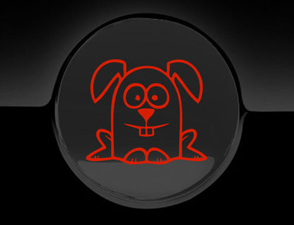 Funny Cartoon Rabbit Fuel Cap Cover Car Sticker
