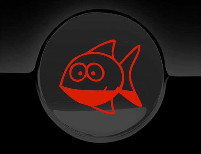 Funny Cartoon Fish Fuel Cap Cover Car Sticker