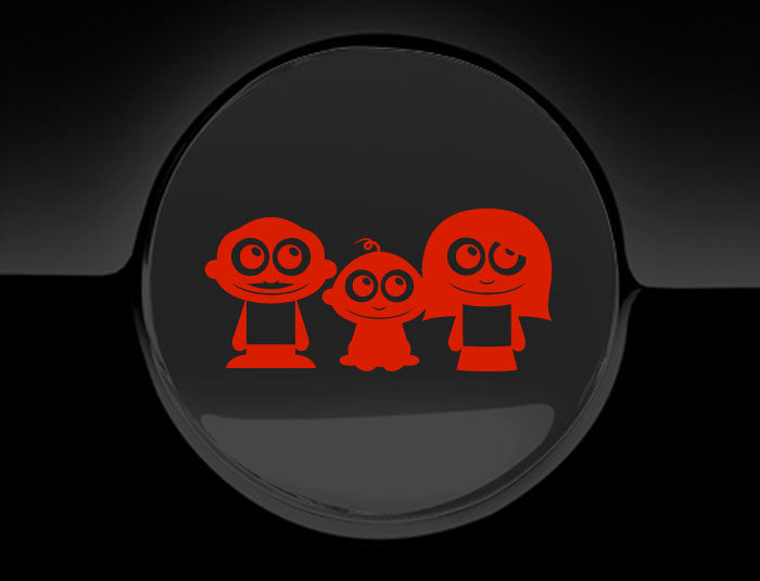 Adorable Family Fuel Cap Car Sticker