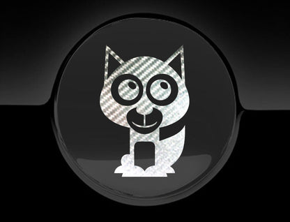Adorable Husky Fuel Cap Car Sticker