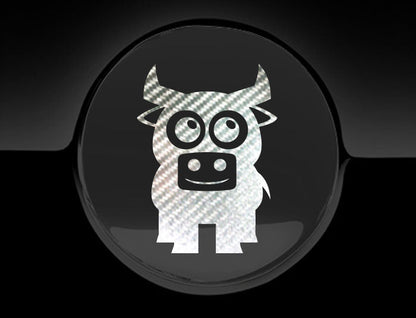Adorable Bull Fuel Cap Car Sticker