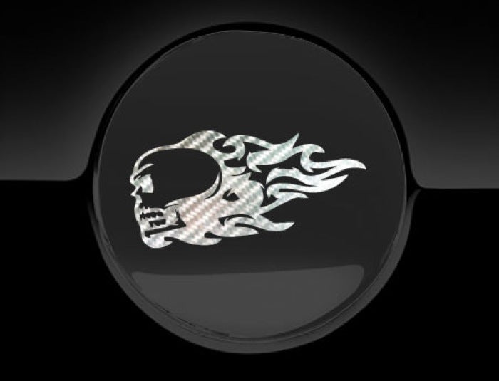 Flaming Skull Fuel Cap Cover Car Sticker