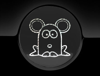 Funny Cartoon MouseFuel Cap Cover Car Sticker