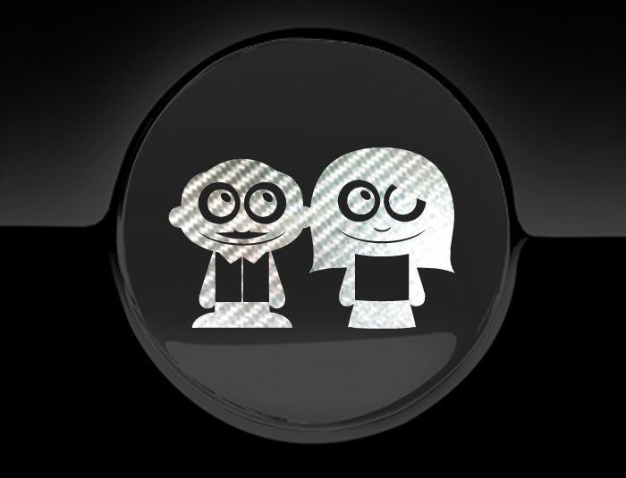 Adorable Parents Fuel Cap Car Sticker