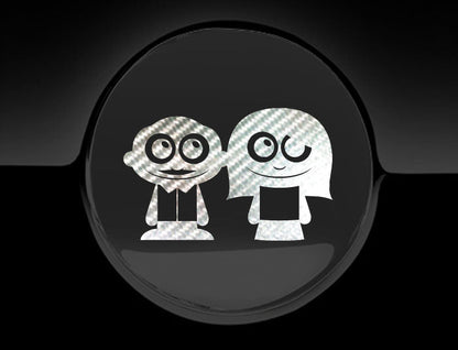 Adorable Parents Fuel Cap Car Sticker