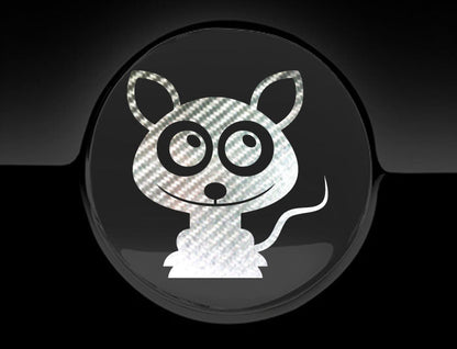 Adorable Rat Fuel Cap Car Sticker
