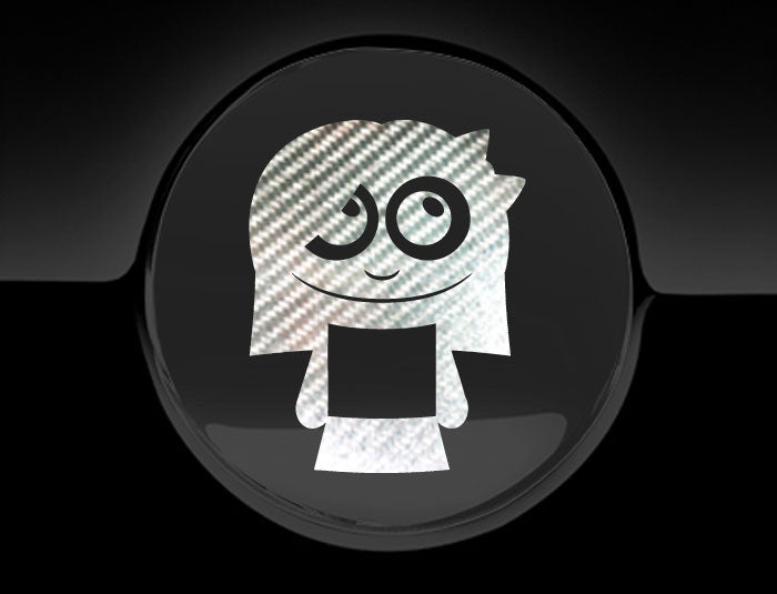 Adorable Girl Fuel Cap Car Sticker