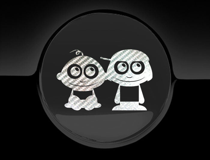 Adorable Children Fuel Cap Car Sticker