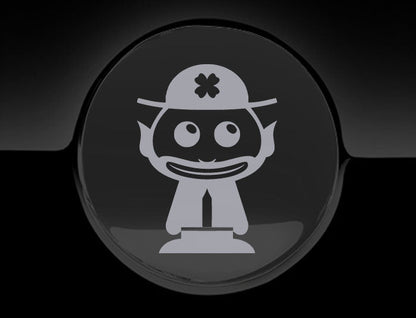 Adorable Leprechaun Fuel Cap Car Sticker