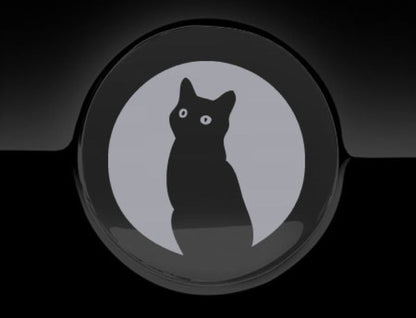 Moon Cat Fuel Cap Cover Car Sticker