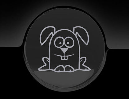 Funny Cartoon Rabbit Fuel Cap Cover Car Sticker
