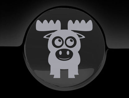 Adorable Moose Fuel Cap Car Sticker