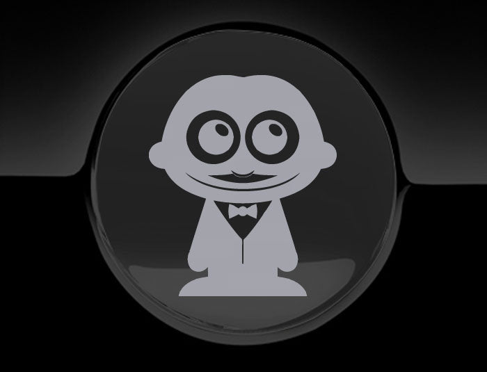 Adorable Waiter Fuel Cap Car Sticker