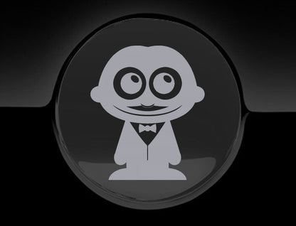 Adorable Waiter Fuel Cap Car Sticker