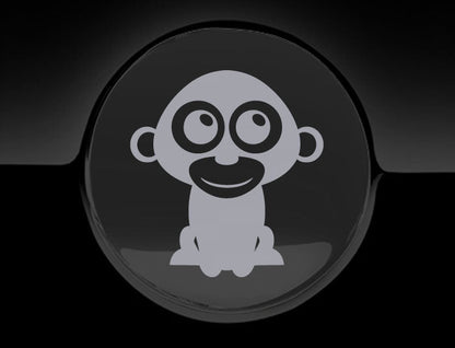 Adorable Monkey Fuel Cap Car Sticker