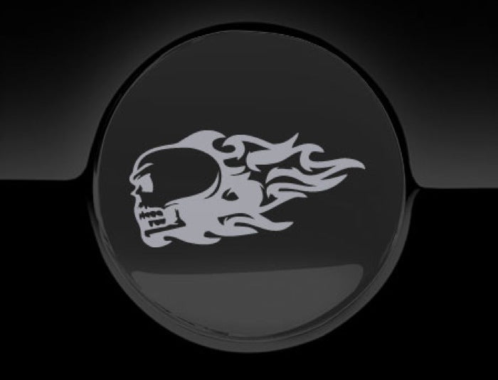 Flaming Skull Fuel Cap Cover Car Sticker