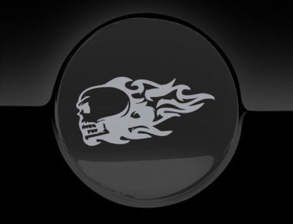 Flaming Skull Fuel Cap Cover Car Sticker
