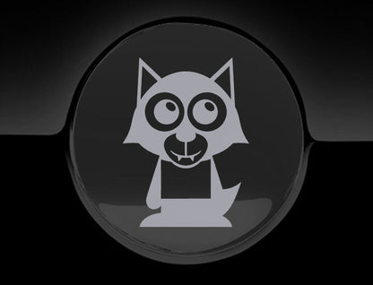 Adorable Werewolf Fuel Cap Car Sticker