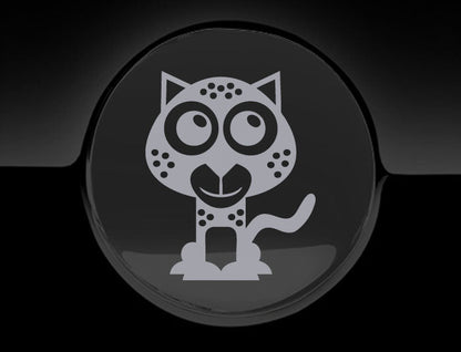 Adorable Cheetah Fuel Cap Car Sticker