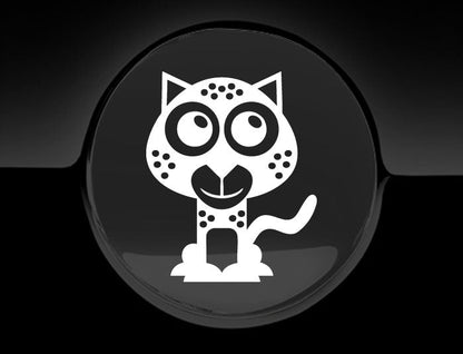 Adorable Cheetah Fuel Cap Car Sticker