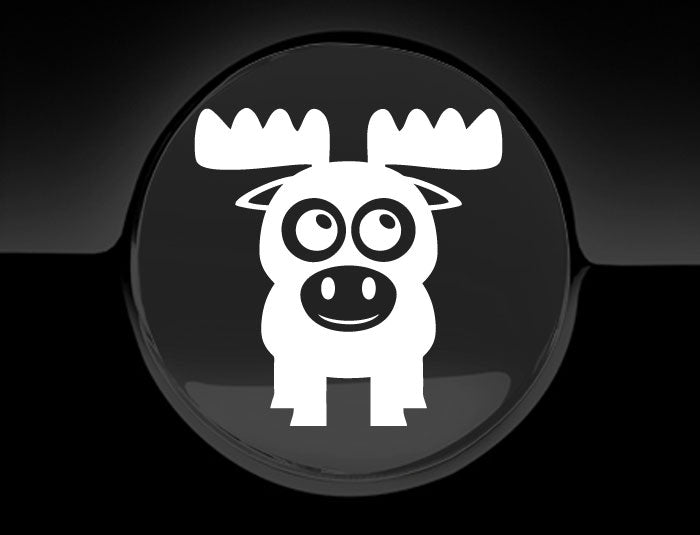 Adorable Moose Fuel Cap Car Sticker