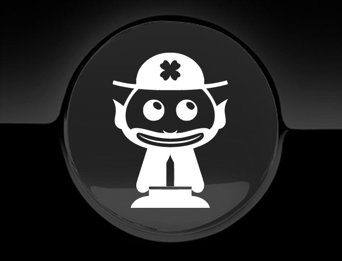 Adorable Leprechaun Fuel Cap Car Sticker