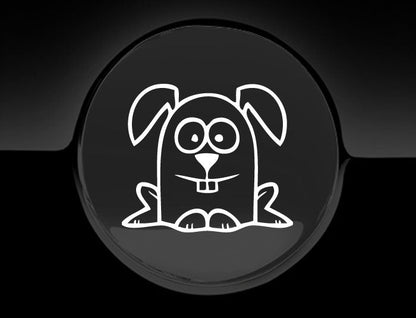 Funny Cartoon Rabbit Fuel Cap Cover Car Sticker